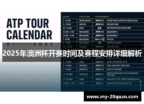 2025年澳洲杯开赛时间及赛程安排详细解析